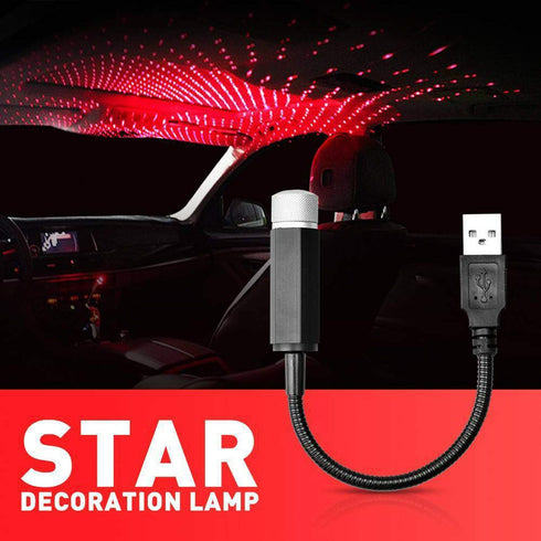 Mini Led Star Projector Night Light, Red Interior Car Lights, Adjustable USB Night Light, Romantic Auto Roof Ceiling Lamp for Bedroom, Ceiling and Party Decoration, Lighting and Ceiling Fans by Calsgkspray