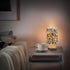 ALAZA Bedside Table Lamp for Bedroom Black White Cow Texture Nightstand LED Light Lamps with USB Port Linen Fabric