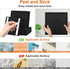 Large Cork Board Substitute, 48"x24" Bulletin Board, 8 Pack Black Felt Board for Home & Office Wall Decor with Noise