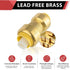 (Pack of 2) EFIED Push Fit Reducing Coupling 1/2" x 3/8", Push-to-Connect Plumbing Fitting with 2 Disconnect Clips