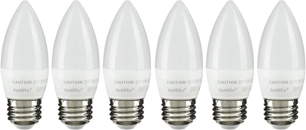 Sunlite LED B11 Torpedo Tip Chandelier Light Bulb 4.5 Watts (40w Equivalent),