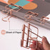 Rose Gold Wire Binder Clips and Cute Paper Clips Set, Assorted Sizes, 2 Large, 6 Medium, 10 Small Office Clamp Clips