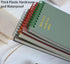 Yansanido 8 Pcs A6 Top Bound Spiral Notebook, 4 Color Thick Plastic Hardcover, 80 Sheets (160 Pages) College Ruled