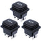 mxuteuk 3pcs Waterproof Momentary Rocker Switch, DC 12V 10A Toggle Power Button, 3 Position Motor Polarity Reversing
