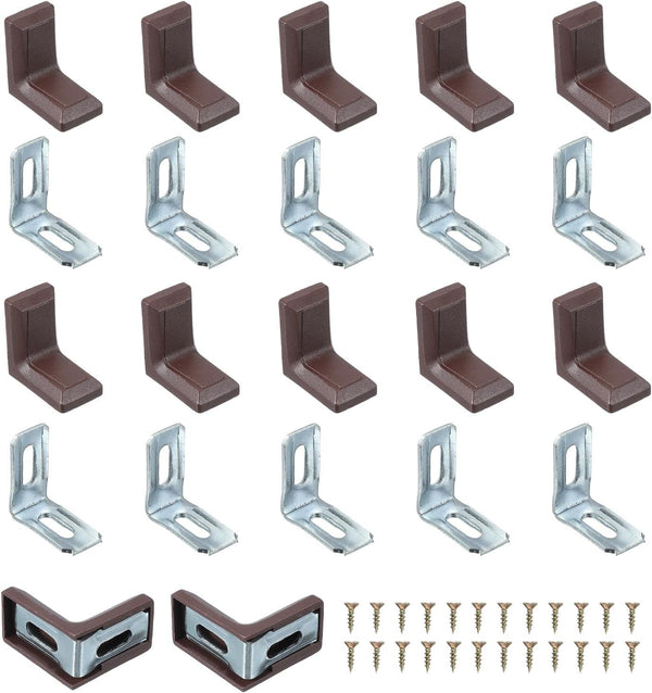 PATIKIL Metal Corner Braces, 12 Pack L-Shape Bracket Right Angle Board Holder