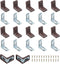 PATIKIL Metal Corner Braces, 12 Pack L-Shape Bracket Right Angle Board Holder