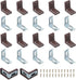 PATIKIL Metal Corner Braces, 12 Pack L-Shape Bracket Right Angle Board Holder