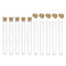 uxcell 10 Pcs PS Plastic Test Tubes with Cork Stoppers, Round Base, 13x100mm, Storage Container for Scientific