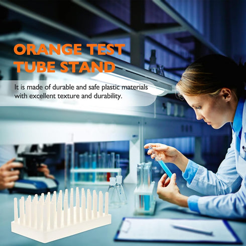 iplusmile Test Tube Drying Rack, 66 Place Pillar Stand for Drying Test Tubes, Random Color