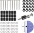 43 Set (172Pcs) Pegboard Mounting spacers and screws Kit, Peg Boards Installation Hardware Accessories. Include Sturdy Screws, Spacers,Washers and Lock Clips for 1/8 Inch and 1/4 Inch Pegboard by HanTof