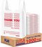 IUI 1000 Count Thank You T-Shirt Plastic Bags, White Grocery Bags with