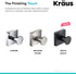 Kraus Ventus Bathroom Robe and Towel Hook - Brushed Nickel Finish, KEA-17701BN