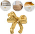 Bow Cabinet Handles Stylish Brass Pull Knobs for Wardrobes Shoe Cabinets Bedside Tables Decorative Bow Design Furniture