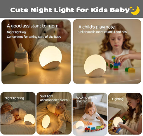 Dimming Lamp,7 Dimmable Light,30 IYT Night Light for Baby,Kids Egg Light Stepless Touch Night Colors Eye Friendly