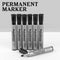Dabo&Shobo 72 Pack Permanent Markers, Chisel Point, Quick Drying Ink, Black Permanent Markers for Doodling, Marking