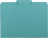 Smead Interior File Folder - 1/3-Cut Tab, Letter Size, Aqua, 100 per Box