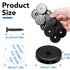 TRYMAG 3 Pack Black Rare Earth Magnets with Holes, 110lbs Strong Neodymium Cup Magnets with Adhesive Backing for Wall
