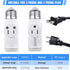 Feekoon 4 Pcs E26 Light Socket Adapter, 3 Prong Light Bulb Outlet to Plug Splitter Converter for Garage Porch (White)
