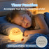 50H/12H 30-Min Dimmable Penguin Silicone Night Light, Long Battery Life Touch Lamp with Auto-Off Timer, Soft Glow