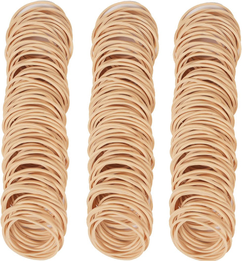 Rubber Bands Size 16, Light Brown, 600 Pcs for Office Supplies and File Folders