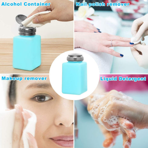 2 Pack 200ml Push Down Alcohol Dispenser Pump Bottle, Methanol Container