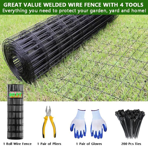 PrecisionAuto 24" 60', 16 2 3 Black Hardware Cloth x Gauge in x in Chicken Wire Fence, Welded Wire Fencing Mesh Roll