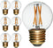 Vintage Non-Dimmable LED Bulbs, 6 Pack, G50 G16.5, 40W Equivalent, Soft Warm White 2700K, E26 Clear Glass