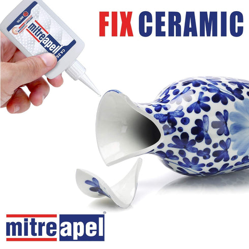 MITREAPEL Super CA Glue with Adhesive Activator, 2 x 0.80 oz - 2 x 3.30 fl oz, for Plastic, Glass, DIY