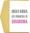 Qiliji New Grandma Card Gift, Funny Pregnancy Announcement Card for Mom New Grandma,