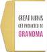Qiliji New Grandma Card Gift, Funny Pregnancy Announcement Card for Mom New Grandma,