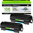 greencycle 2 PK Compatible Toner Cartridges for Canon C106, Black, 5000 Yield per Toner
