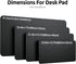 YSAGi Leather Desk Pad Protector, Large Mouse Pad, Non-Slip PU Leather Desk Blotter, Black, 47.2" x 23.6"