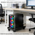 Hmfmdy PC Stand, Mobile CPU Stand for Floor, Adjustable CPU Rolling Stand, Under Desk Computer Tower Stand, Computer