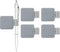 ProCase Pen Loop Holder (5 Pack) for Notebooks, Journals, Planners, Self Adhesive Leather Pencil Holder - Grey