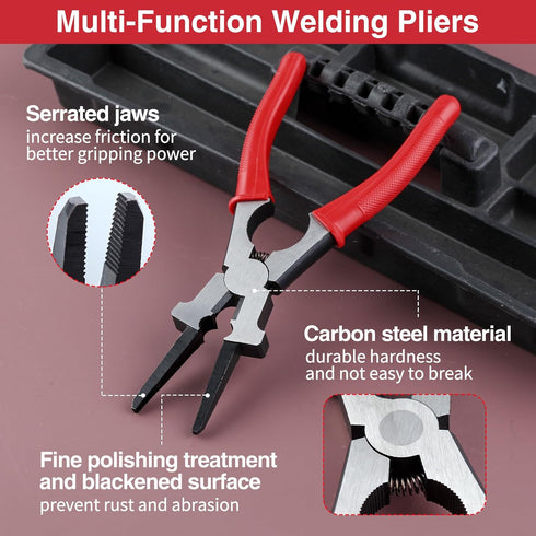 SPEEDWOX 6 In 1 Mig Welding Pliers, Multi-Function Welding Tools for Scraping, Spatter Gripping, and Wire Removal