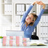 Hoteam Acrylic Business Card Holder: 16 Slot 4 Tier Large Business Card Organizer, Clear Plastic Stand for Home