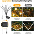 BIMOIA 4 Pack 32 Solar Lights Outdoor Waterproof: LED Swaying Firefly Solar Powered Garden Lights - Warm LED Lighting