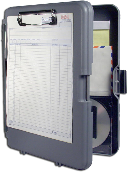 Saunders WorkMate 00470 Plastic Storage Clipboard, Gray, Letter Size, 8.5 x 12 Inches