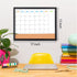 Monthly Whiteboard Calendar with Cork Board for Wall, 17"x13",Magnetic Dry Erase Board with Black Wood Framed,2-1 Wall Planner Whiteboard, Bulletin Board with Pins for Home, School,Office by Marribol