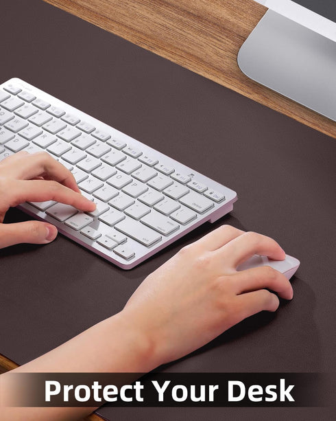 Protector,48"x 17"Desk Leather Desk Pad Mat Large, Mouse Pad, Non-Slip PU Leather Desk Blotter,Waterproof Desk Pad