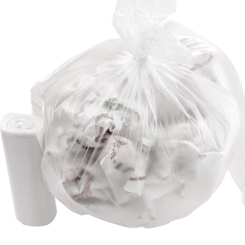Leak-Proof Clear 4 Gallon Trash Can Liners, 100 Count, Coreless Roll, No