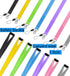 YOUOWO 7 Pack Lanyards for Keys ID Badge Holder Safety Breakaway Coloured Lanyard in Black Blue Yellow Green