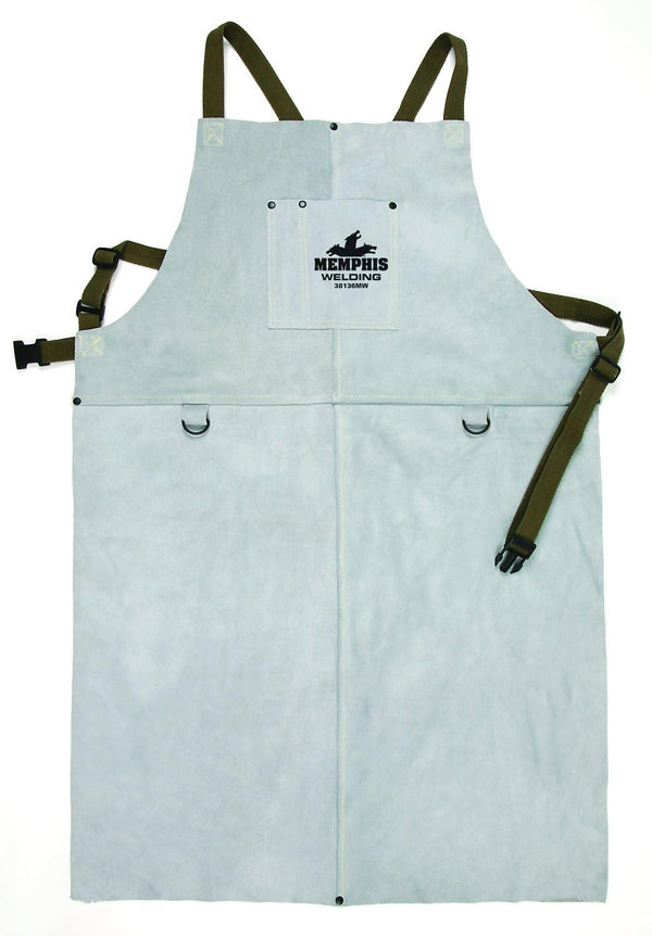MCR Safety 38136MW 24 by 36-Inch Memphis Split Cow Leather Welding Bib