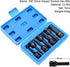 3/8 Inch 4/5/6/7/8/10/12 MM Set, 7 Drive Hex Bits Impact Allen Socket Piece Cr-Mo One-Piece Construction Metric Hex