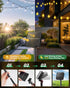 60 36FT 8 Solar String Lights Outdoor LED with Lighting Modes, Waterproof Solar Powered Crystal Globe Patio Lights