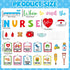 Naozinebi Set Nurse Theme Bulletin Board Decoration Health Posters Borders Paper Cutouts for Nursing School Classroom
