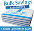 (1250 5 Packs 250) 14x16" Reli. Toilet Seat Covers Pcs, of | Disposable Toilet Seat Cover - Flushable - (Half-Fold) |