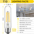 Tubular Light Bulb 6W Equal E26 LED Bulb 60 Watt Dimmable Cool White 4000K E26 Edison Bulb AC120V 750LM T9 T10 LED Bulb for Rustic Pendant, Island, Chandeliers, Wall Sconces, Pack of 6 by Gozelux
