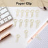 Key Shaped Paper Clips, 100Pcs Metal Paperclips Bookmark Clips Gold Wire Paper Clips Small Portable Paper Clips for Home School Office Document Organizing by HERCHR