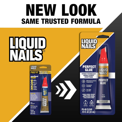 Liquid Nails Perfect Glue .75 oz. Clear Adhesive for Interior and Exterior